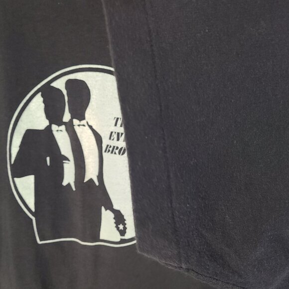 Vintage 80s Everly Brothers Black Faded XL T-Shirt Single Stitch Made in USA - Picture 4 of 5